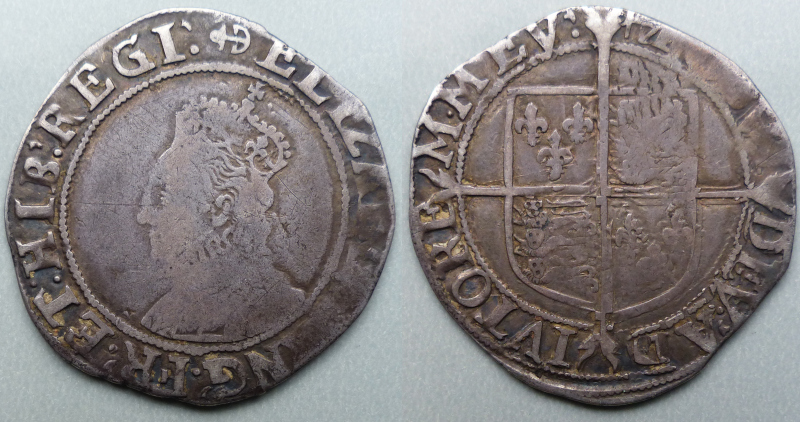 Elizabeth I sixth issue shilling Elizabeth I sixth issue shilling